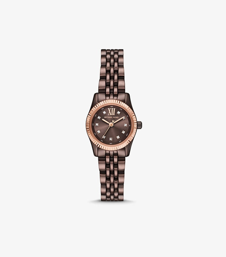 MICHAEL KORS PETITE LEXINGTON PAVE ESPRESSO-TONE WATCH MK4844