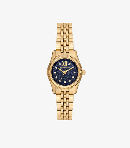 MICHAEL KORS LEXINGTON THREE-HAND GOLD-TONE STAINLESS STEEL WATCH MK4802