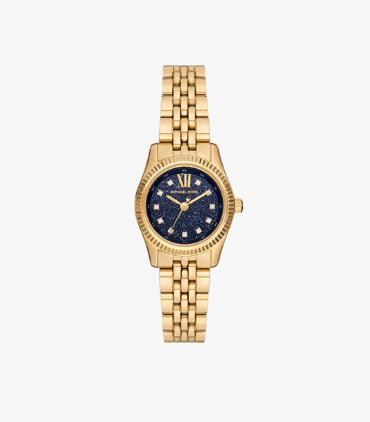 MICHAEL KORS LEXINGTON THREE-HAND GOLD-TONE STAINLESS STEEL WATCH MK4802