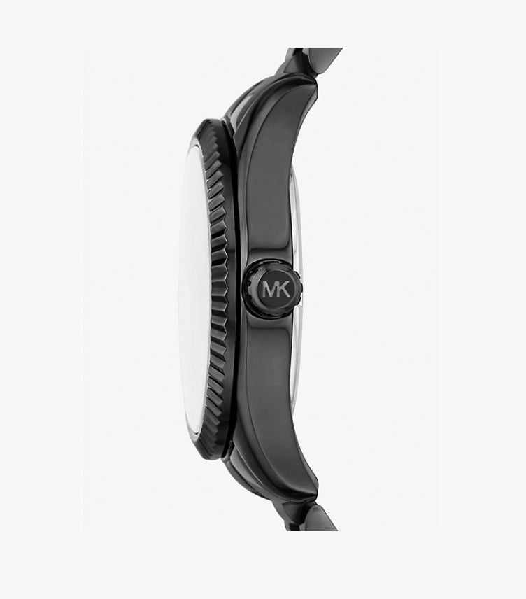 MICHAEL KORS LEXINGTON PAVÉ BLACK-TONE WATCH MK7442