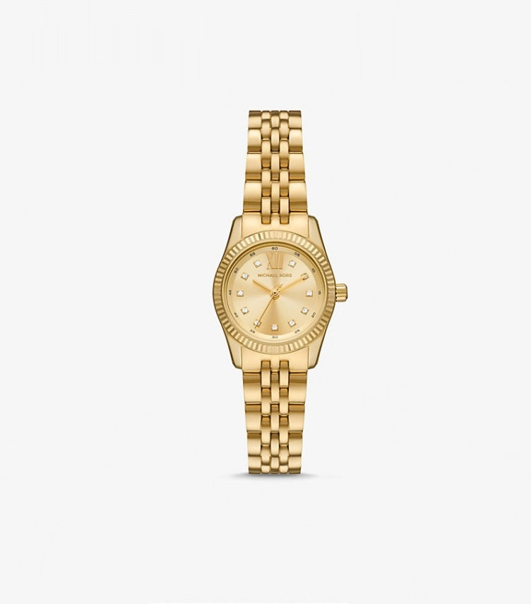 MICHAEL KORS PETITE LEXINGTON PAVE GOLD-TONE WATCH MK4741