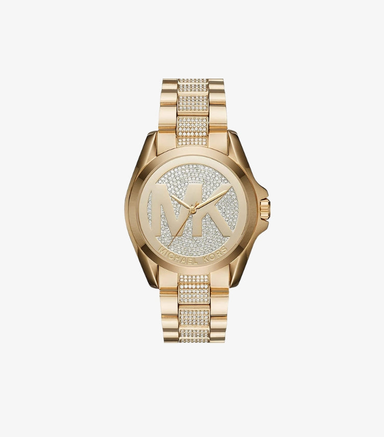 MICHAEL KORS BRADSHAW GOLD TONE PAVE WATCH MK6487