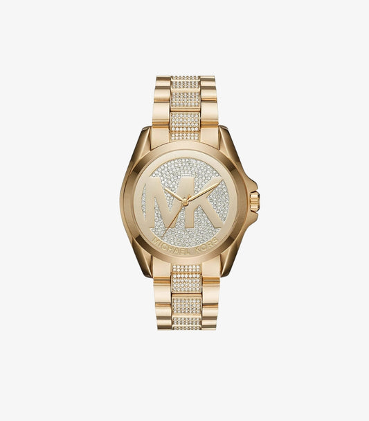 MICHAEL KORS BRADSHAW GOLD TONE PAVE WATCH MK6487
