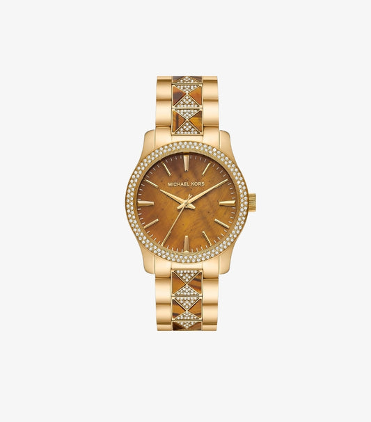 MICHAEL KORS QUARTZ GOLD STAINLESS STEEL WATCH MK7389