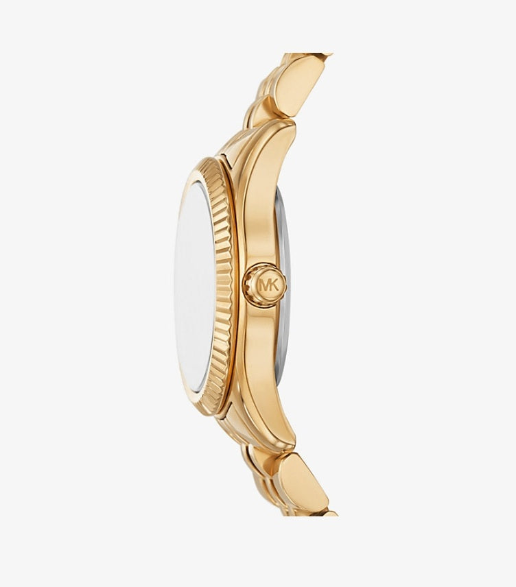 MICHAEL KORS PETITE LEXINGTON PAVE GOLD-TONE WATCH MK4842
