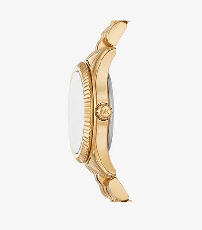 MICHAEL KORS PETITE LEXINGTON PAVE GOLD-TONE WATCH MK4842