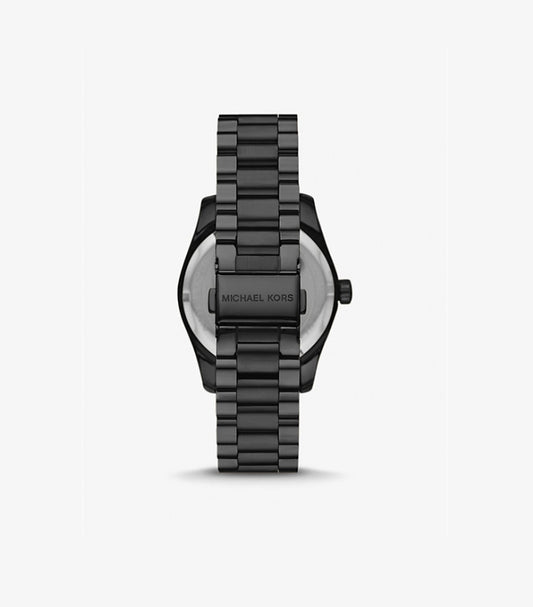 MICHAEL KORS LEXINGTON PAVÉ BLACK-TONE WATCH MK7442