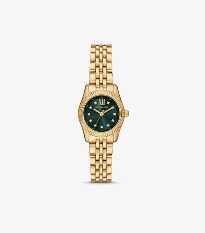 MICHAEL KORS PETITE LEXINGTON PAVE GOLD-TONE WATCH MK4842
