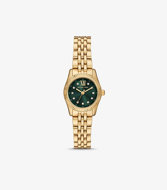 MICHAEL KORS PETITE LEXINGTON PAVE GOLD-TONE WATCH MK4842