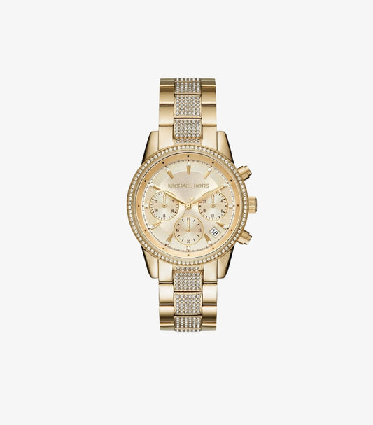 MICHAEL KORS QUARTZ GOLD DIAL WATCH MK6484