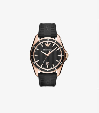 EMPORIO ARMANI ANALOG BLACK DIAL MEN'S WATCH AR11101