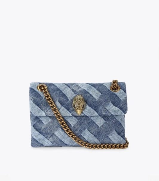 KURT GEIGER LONDON MINI DENIM KENSINGTON BAG
