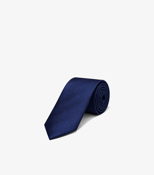 TOMMY HILFIGER MEN’S SIGNATURE TEXTURED SILK TIE – NAVY