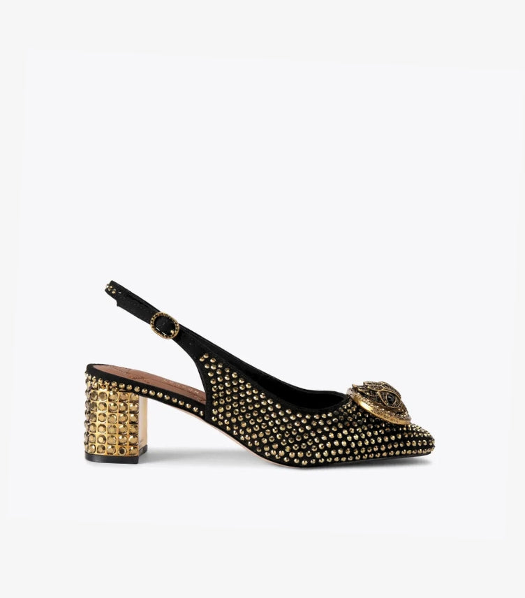 KURT GEIGER CHELSEA BLOCK SLING BACK HEEL