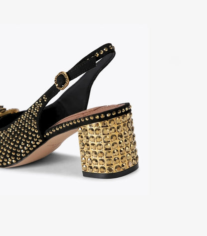 KURT GEIGER CHELSEA BLOCK SLING BACK HEEL