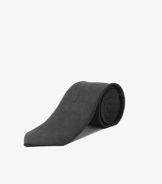 TOMMY HILFIGER MEN’S TEXTURED PAISLEY CHARCOAL TIE