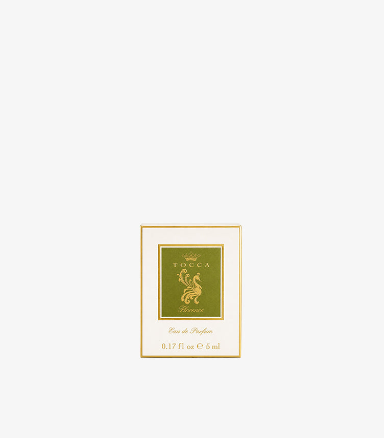 TOCCA Florence Eau de Parfum miniature 5ml in white and green gift box