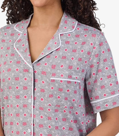 DKNY LADIES NOTCH COLLAR 03 PIECE PYJAMA SET IN GREY