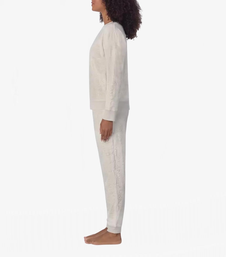 DKNY STRETCH VELOUR 02 PIECE LOUNGE SET