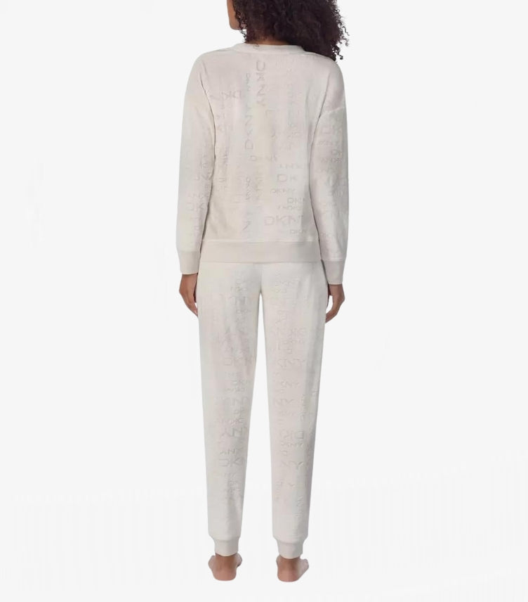 DKNY STRETCH VELOUR 02 PIECE LOUNGE SET