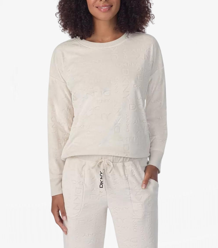 DKNY STRETCH VELOUR 02 PIECE LOUNGE SET