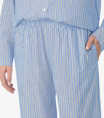 DKNY LADIES COTTON BLEND PYJAMA SET IN BLUE