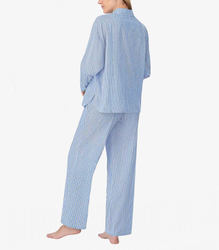 DKNY LADIES COTTON BLEND PYJAMA SET IN BLUE