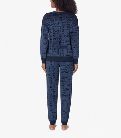 DKNY STRETCH VELOUR 02 PIECE LOUNGE SET