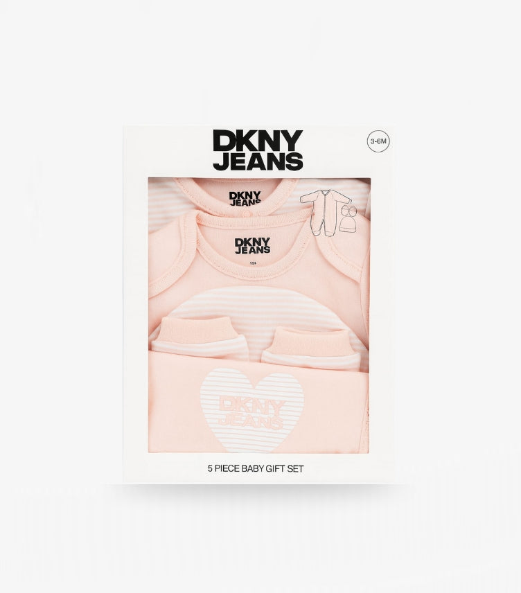 DKNY JEANS 05 PIECE BABY GIFT SET