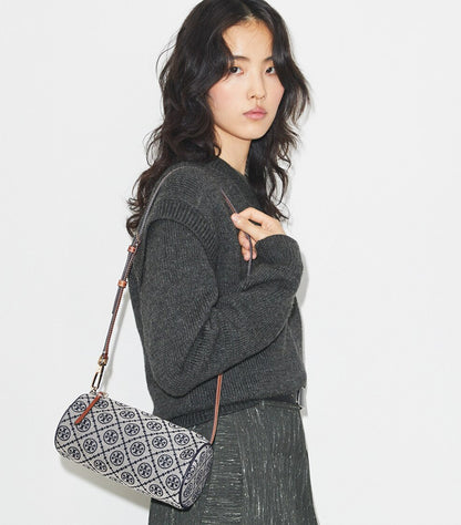 TORY BURCH T MONOGRAM UTILITY CYLINDER BAG