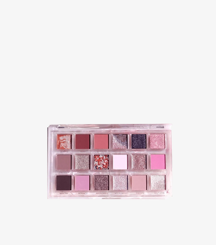Huda Beauty Rose Quartz Eyeshadow Palette Open View