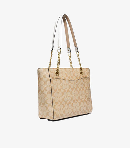 COACH SIGNATURE CAMMIE CHAIN TOTE BAG