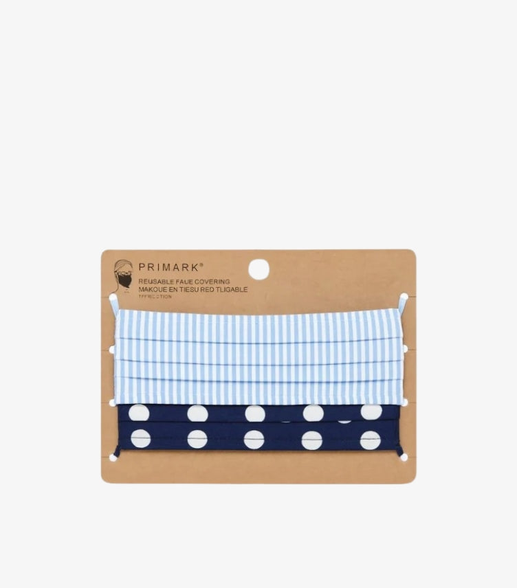 PRIMARK REUSABLE FACE COVERING MASQUE EN TISSU REUTILISABLE
