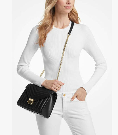 MICHAEL KORS WHITNEY MEDIUM QUILTED SHOULDER BAG