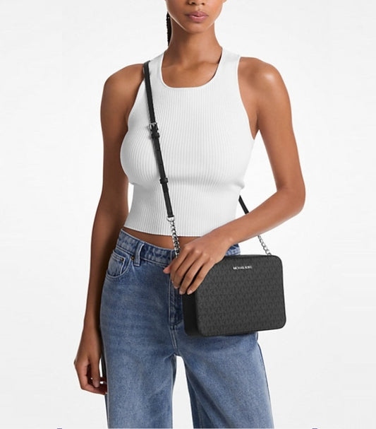 MICHAEL KORS JET SET LARGE LOGO CROSSBODY BAG
