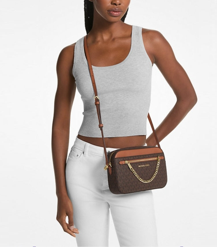MICHAEL KORS JET SET LARGE LOGO CROSSBODY BAG