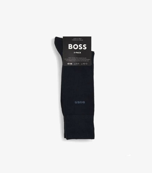 BOSS 2-PACK FINEST SOFT COTTO SOUPLE FIN SOCKS