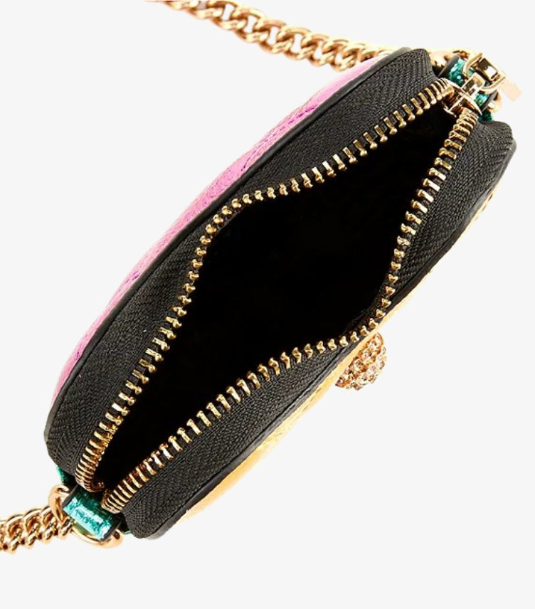 KURT GEIGER LONDONMICRO HEART TWO TONE CROSSBODY BAG