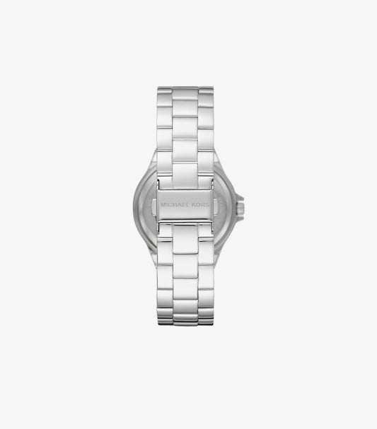 MICHAEL KORS LENNOX PAVE LOGO SILVER-TONE WATCH MK7234