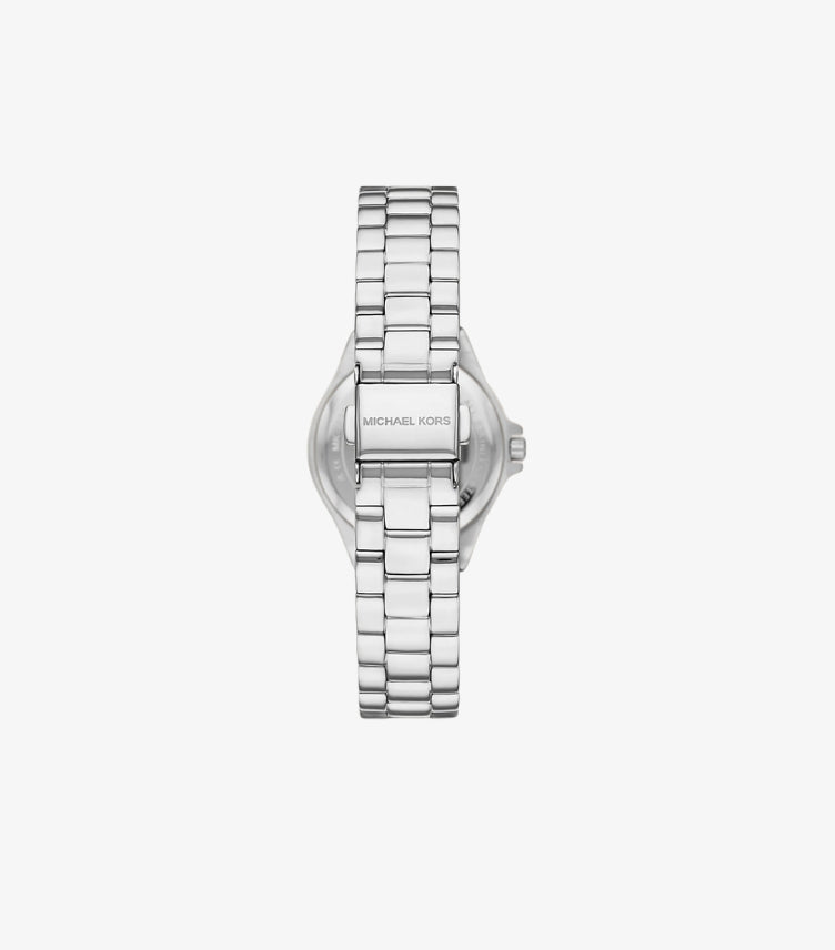 MICHAEL KORS MINI LENNOX PAVE SILVER-TONE WATCH MK7397