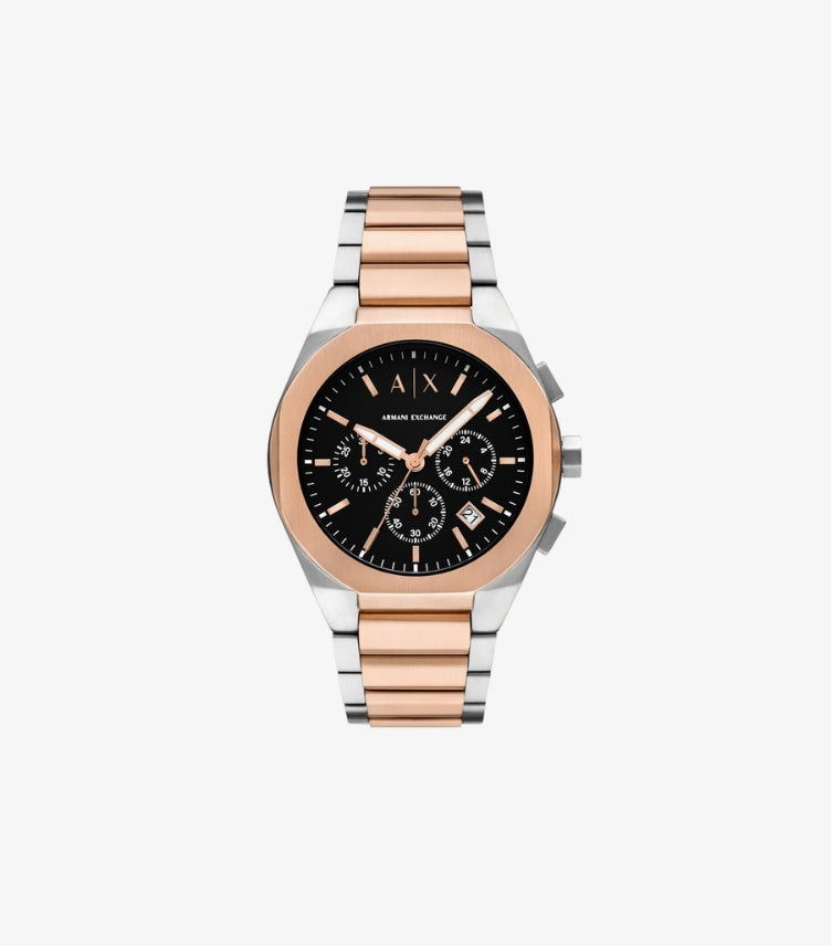 ARMANI EXCHANGE THREE-HAND TWO-TONE STAINLESS STEEL WATCH AX4181
