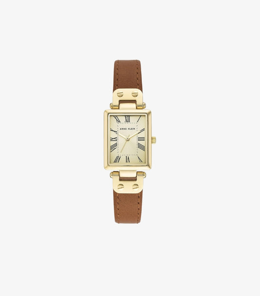 ANNE KLEIN WOMEN'S LEATHER STRAP WATCH AK / 3752CHHY