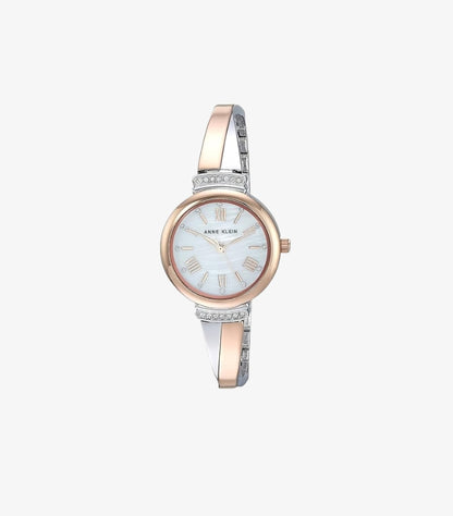 ANNE KLEIN WOMEN’S TWO-TONE CRYSTAL ACCENT WATCH & BANGLE SET AK - 2245RTST