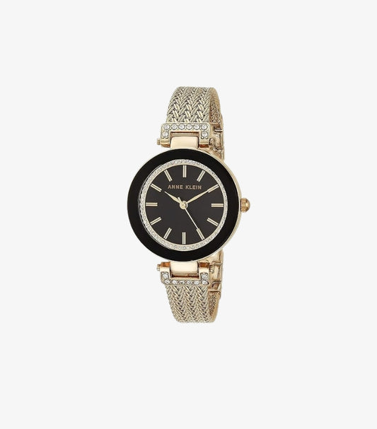 ANNE KLEIN WOMEN'S PREMIUM CRYSTAL ACCENTED BRACELET WATCH AK / 1906BKGB