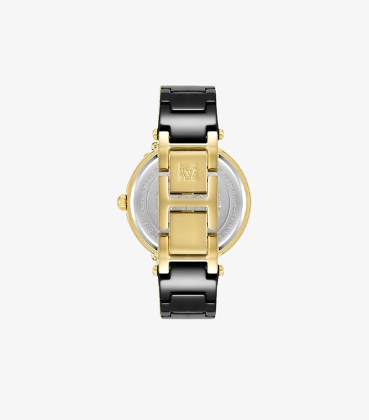 ANNE KLEIN WOMEN’S BLACK CERAMIC BRACELET WATCH AK-1018BKBK