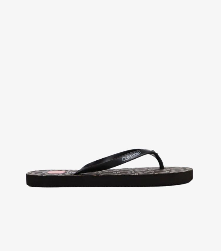 CALVIN KLEIN MONOGRAM PRINT FLIP FLOPS