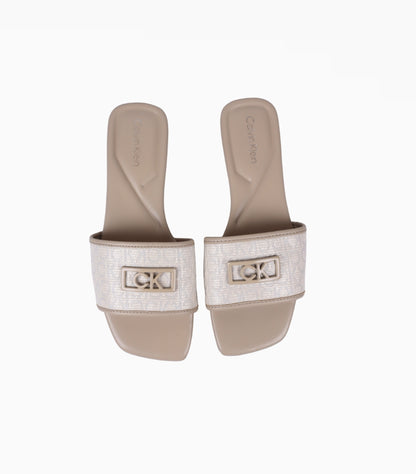 CALVIN KLEIN  MONOGRAM SLIDE SANDAL