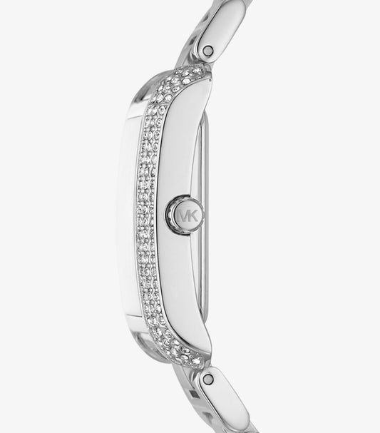 MICHAEL KORS MINI EMERY PAVE SILVER-TONE WATCH