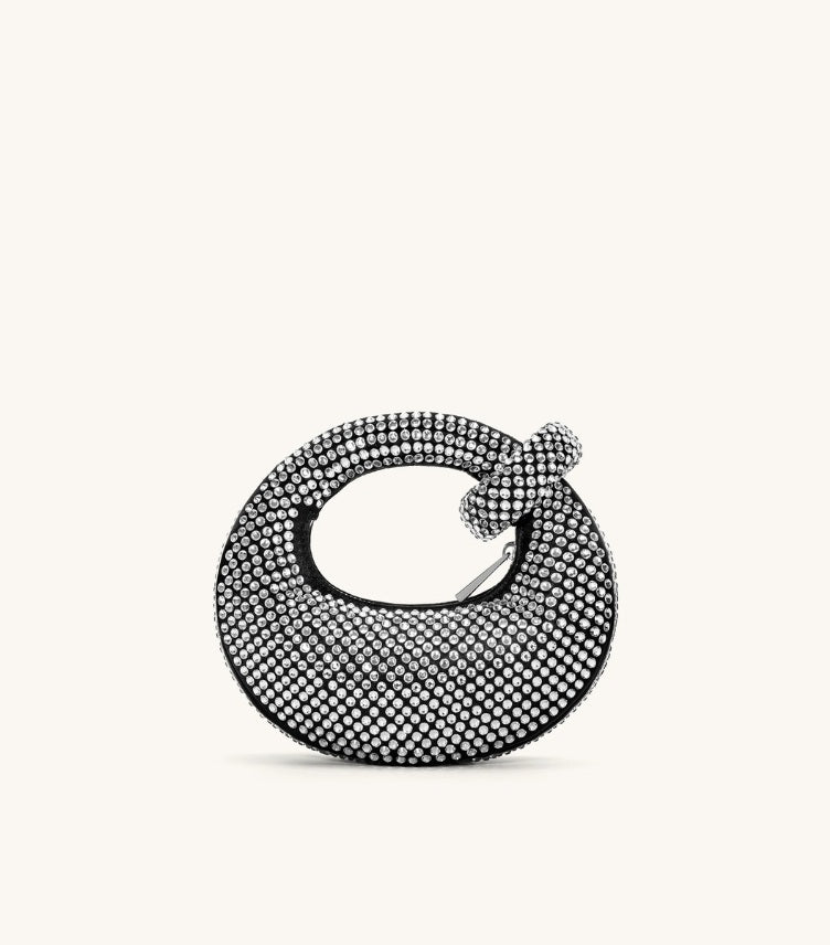 JW PIE ABACUS ARTIFICIAL CRYSTAL MINI TOP HANDLE BAG