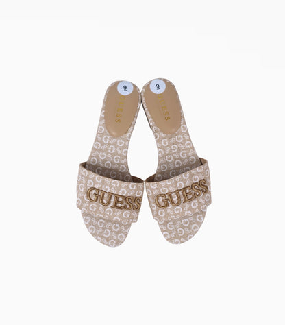 GUESS MONOGRAM SLIDE SANDALS